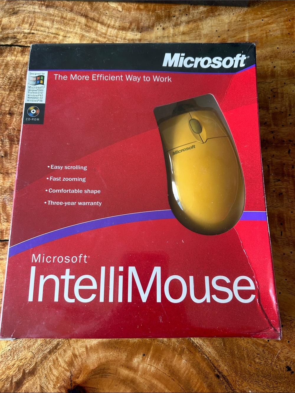 Microsoft Vintage Yellow IntelliMouse in Retail Box